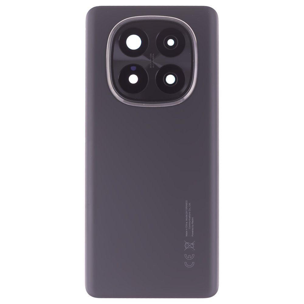 Задняя крышка для Xiaomi Redmi Note 14 Pro+ 5G (24115RA8EG) (черный) (в сборе со стеклом камеры) (ORIG100)