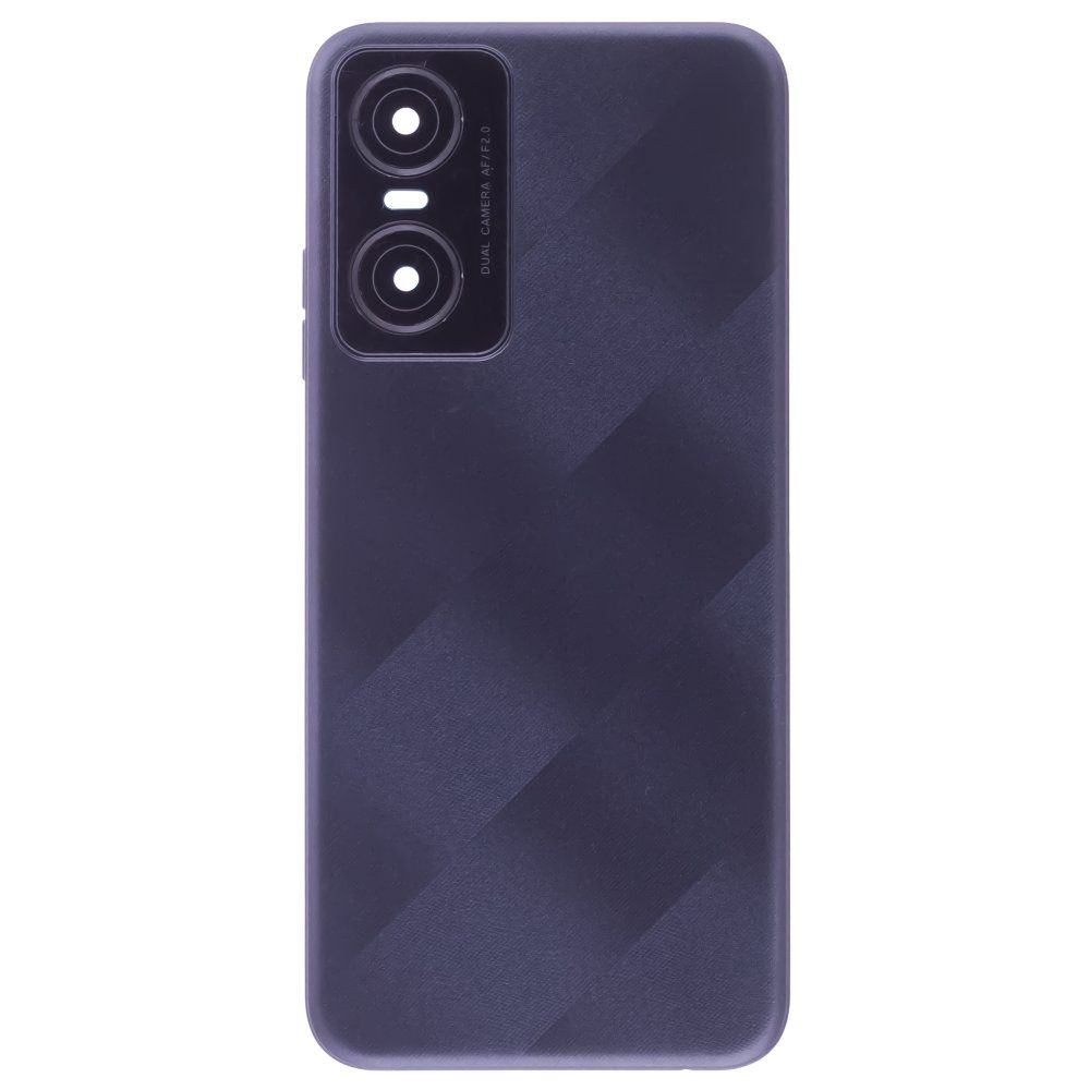 Задняя крышка для Tecno Pop 6 Pro (BE8) (черный) (в сборе со стеклом камеры)