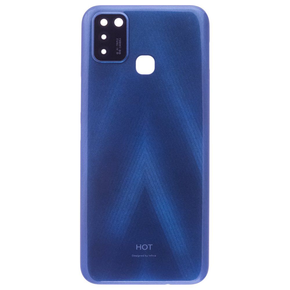 Задняя крышка для Infinix Hot 10 Lite (X657B) (синий) (в сборе со стеклом камеры)