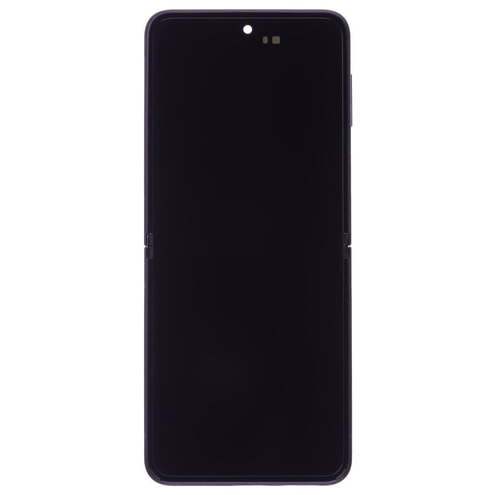 Дисплей для Samsung F711 Galaxy Z Flip 3 + тачскрин (внутренний) (черный) (в рамке) (ORIG100) (возможен дефект ЛКП)