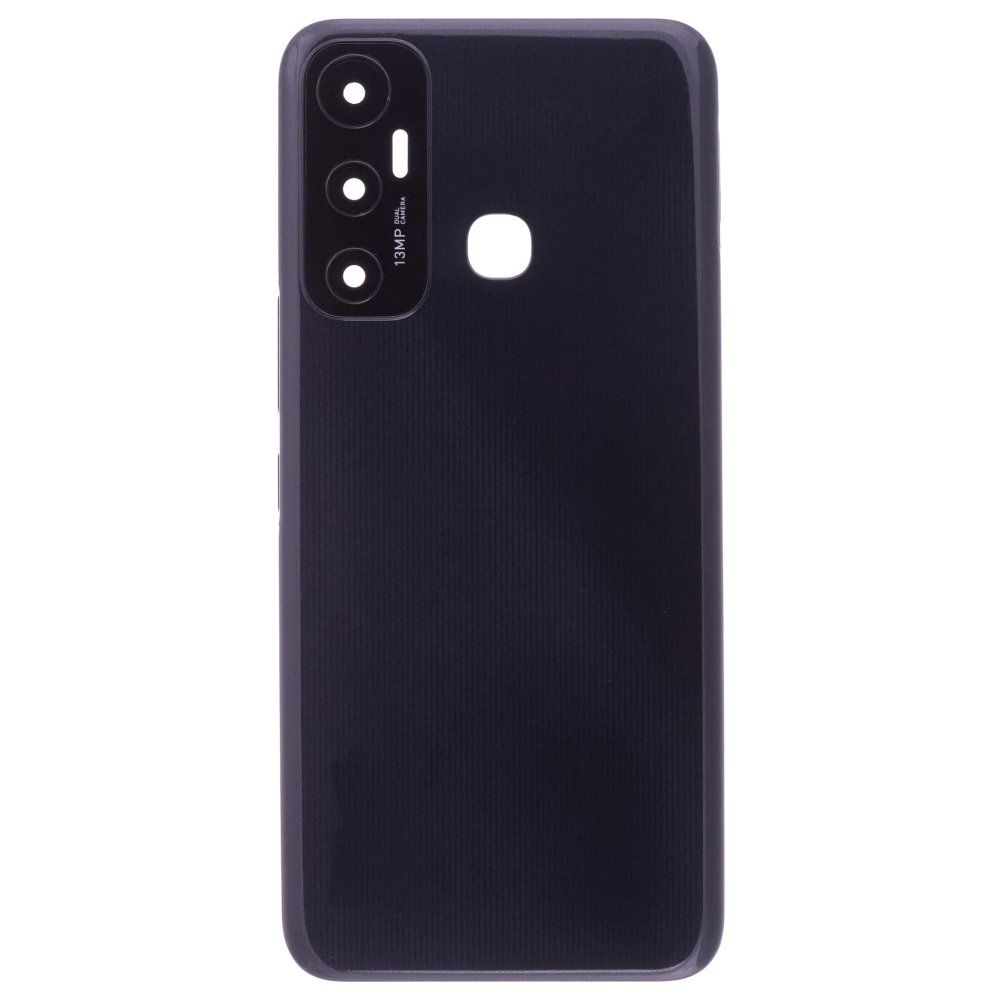 Задняя крышка для Infinix Hot 11 (X662) (Helio G70) (черный) (в сборе со стеклом камеры)