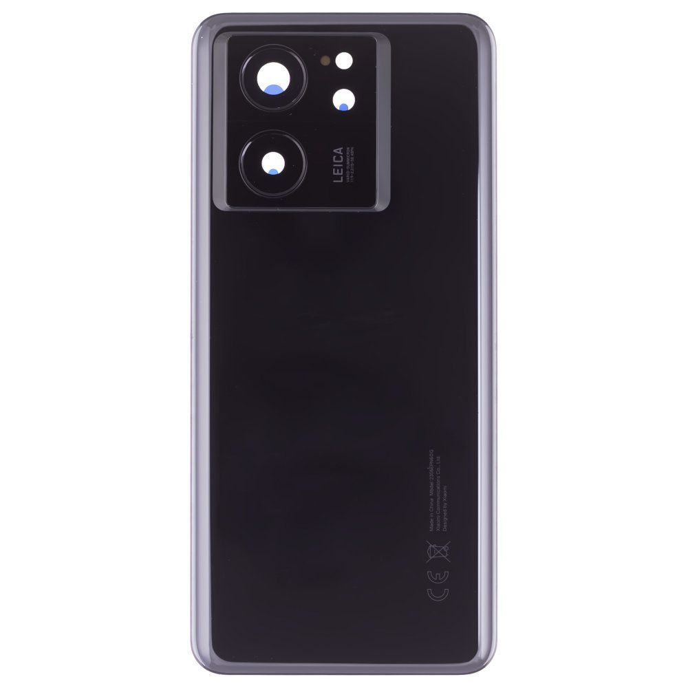 Задняя крышка для Xiaomi 13T Pro (23078PND5G) (черный) (в сборе со стеклом камеры) (ORIG100)