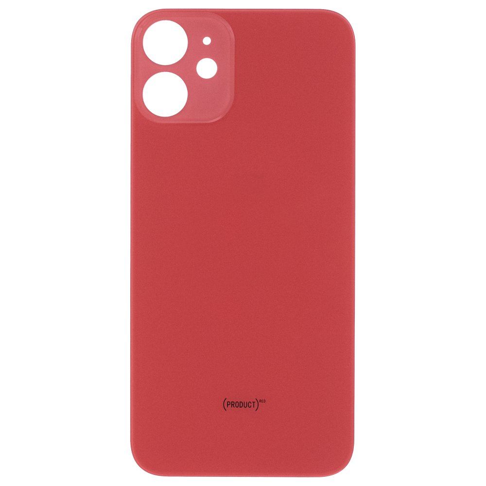 Задняя крышка для Apple iPhone 12 mini (красный) (с широким отверстием) (Premium)