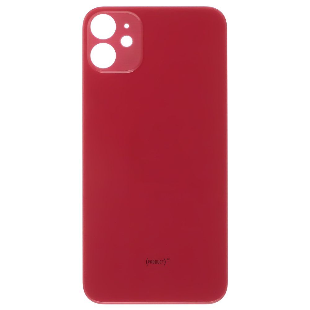Задняя крышка для Apple iPhone 11 (красный) (с широким отверстием) (Premium)