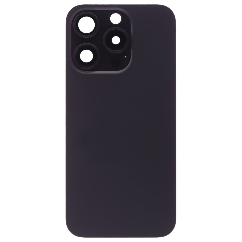 Задняя крышка для Apple iPhone 15 Pro (черный) (в сборе со стеклом камеры) (Premium)