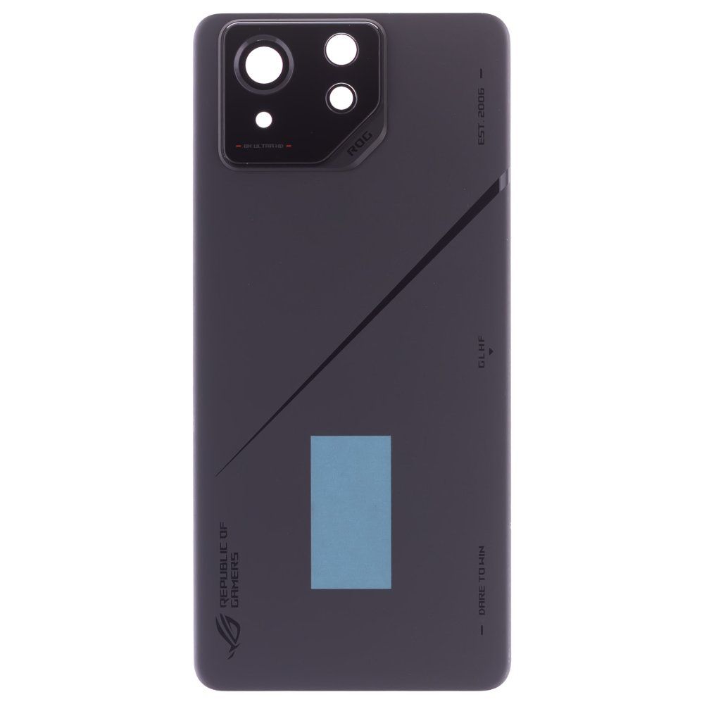 Задняя крышка для Asus ROG Phone 8 Pro (AI2401) (черный) (в сборе со стеклом камеры) (ORIG100)