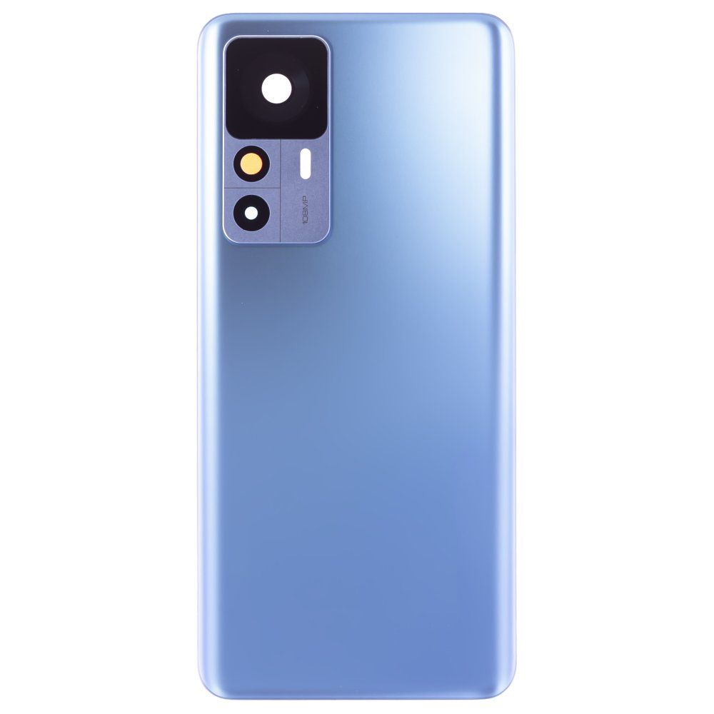 Задняя крышка для Xiaomi 12T (22071212AG) (голубой) (в сборе со стеклом камеры) (ORIG100)