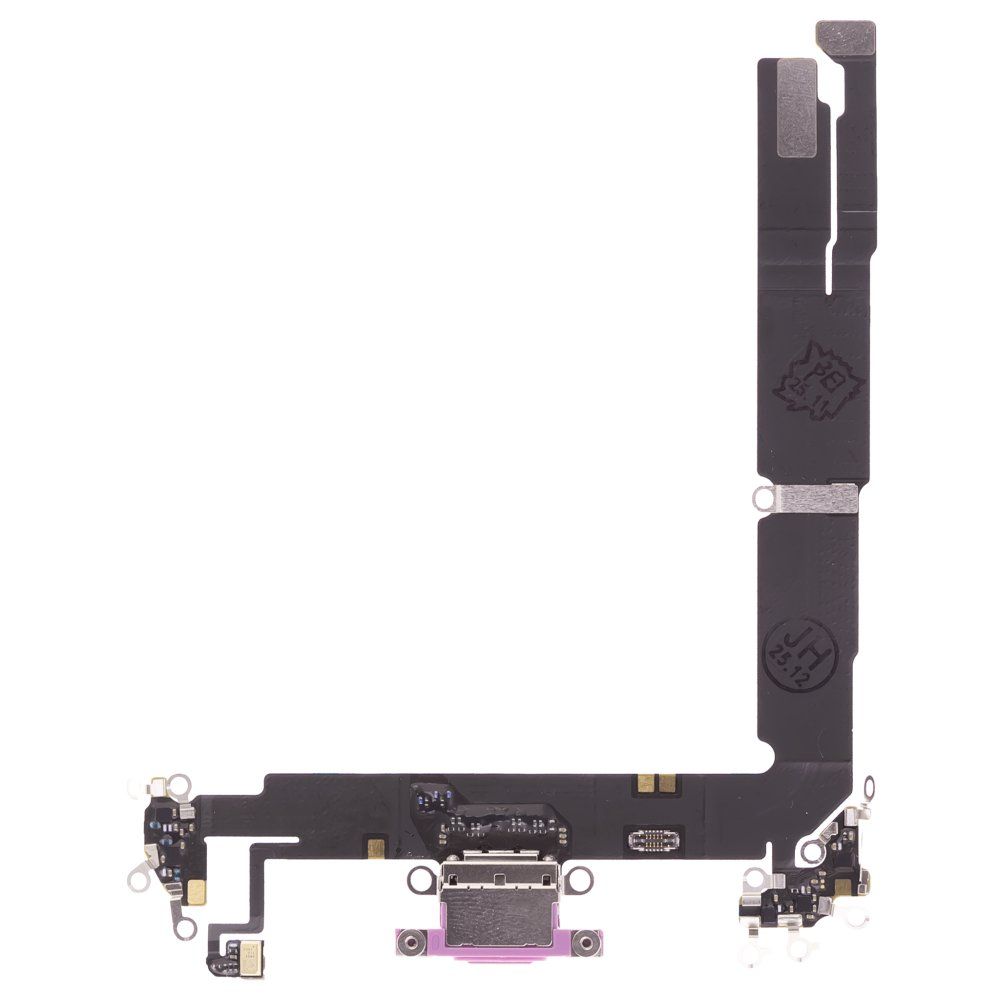 Шлейф для Apple iPhone 16 Plus с комп. + разъем зарядки + микрофон (розовый) (ORIG100)