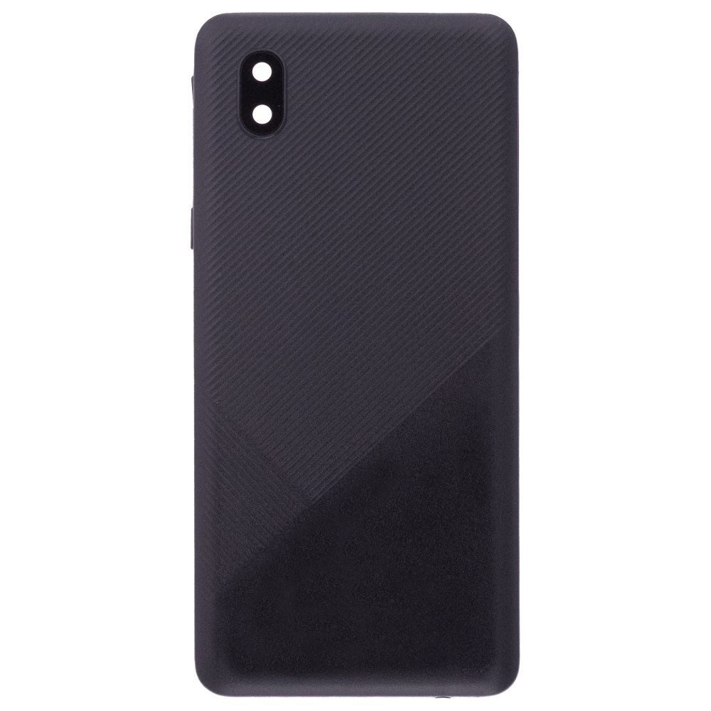 Задняя крышка для Samsung A013 Galaxy A01 Core (черный) (в сборе со стеклом камеры)