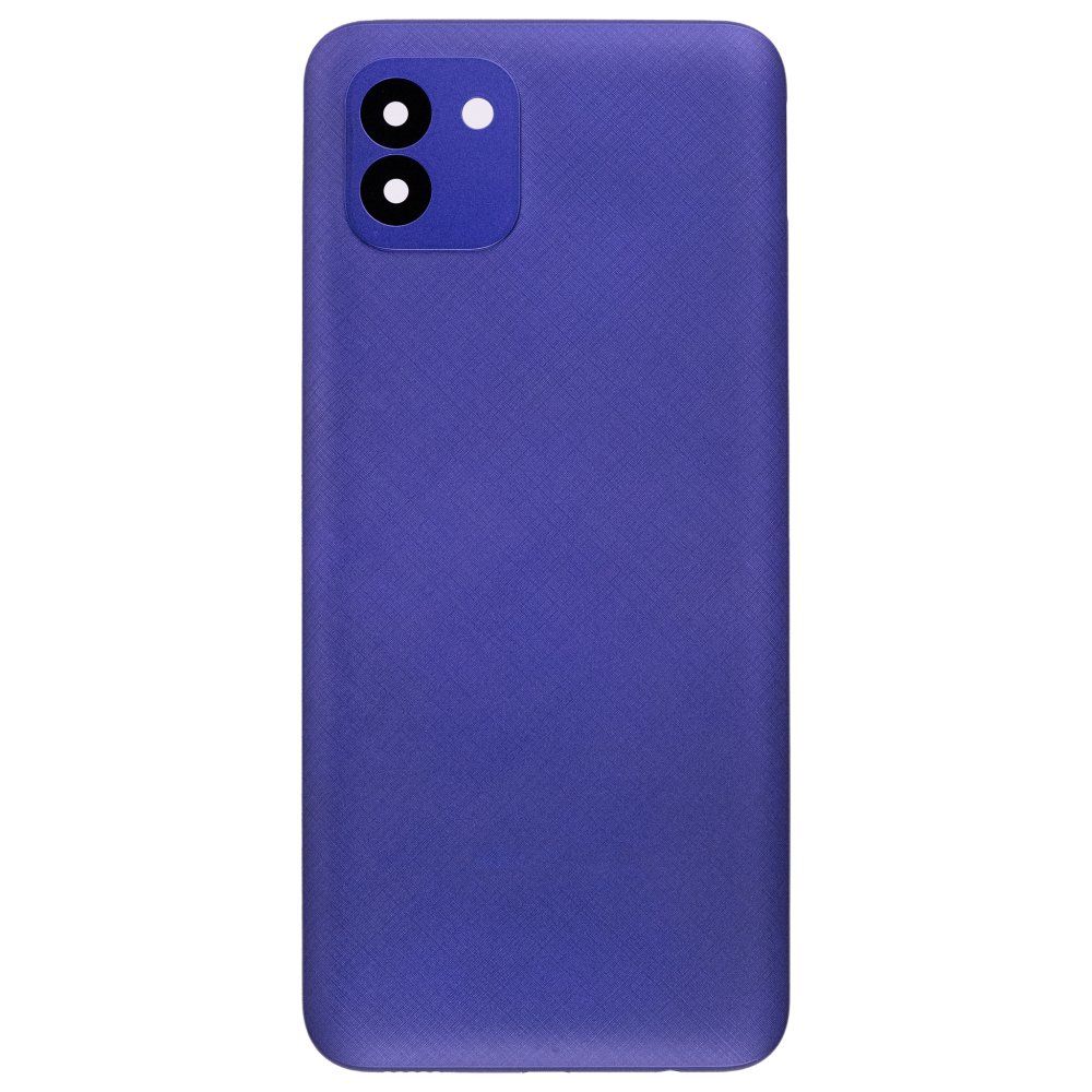 Задняя крышка для Samsung A035 Galaxy A03 (синий) (в сборе со стеклом камеры)