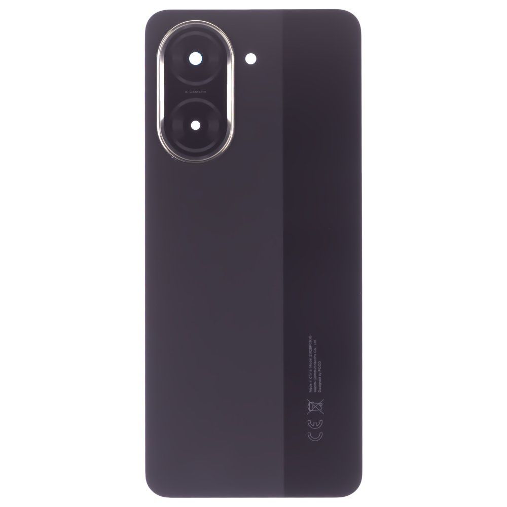Задняя крышка для Xiaomi Poco C71 (25028PC03G) (черный) (в сборе со стеклом камеры)