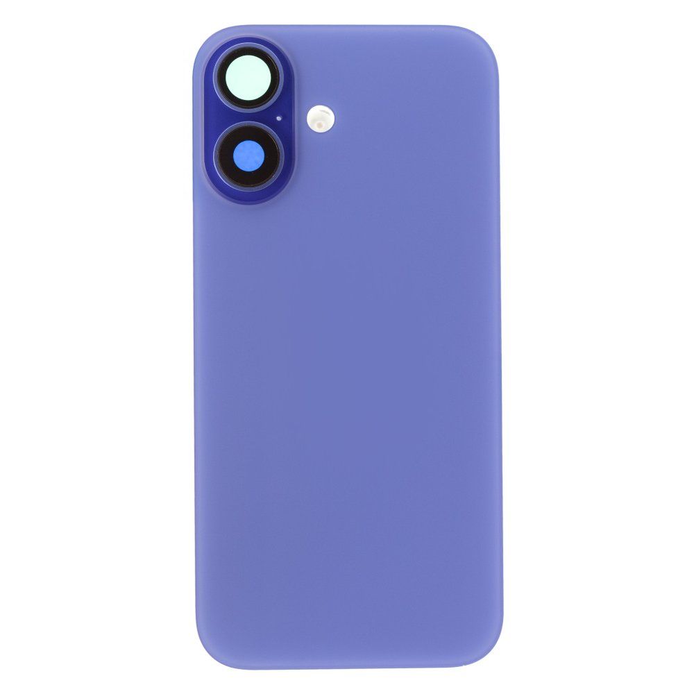 Задняя крышка для Apple iPhone 16 (синий) (в сборе со стеклом камеры и шлейфом) (Premium)