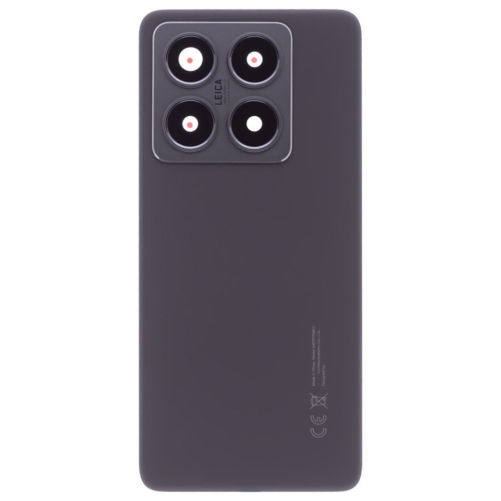 Задняя крышка для Xiaomi 14T Pro (MZB0HH9RU) (черный) (в сборе со стеклом камеры) (ORIG100)