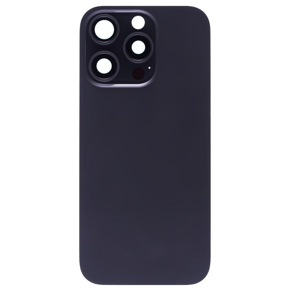 Задняя крышка для Apple iPhone 16 Pro (черный) (в сборе со стеклом камеры) (Premium)