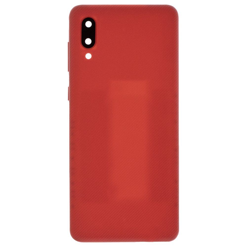 Задняя крышка для Samsung A022 Galaxy A02 (красный) (в сборе со стеклом камеры)