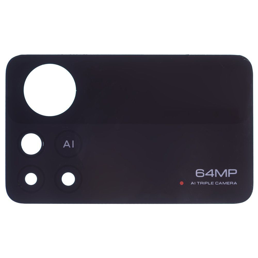 Стекло задней камеры для Xiaomi Poco X4 Pro 5G (2201116PG) (без рамки) (черный)