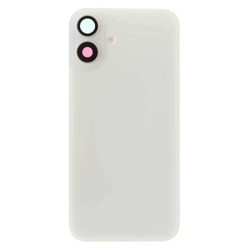 Задняя крышка для Apple iPhone 16 Plus (белый) (в сборе со стеклом камеры и шлейфом) (Premium)