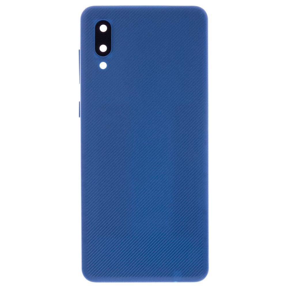 Задняя крышка для Samsung A022 Galaxy A02 (синий) (в сборе со стеклом камеры)