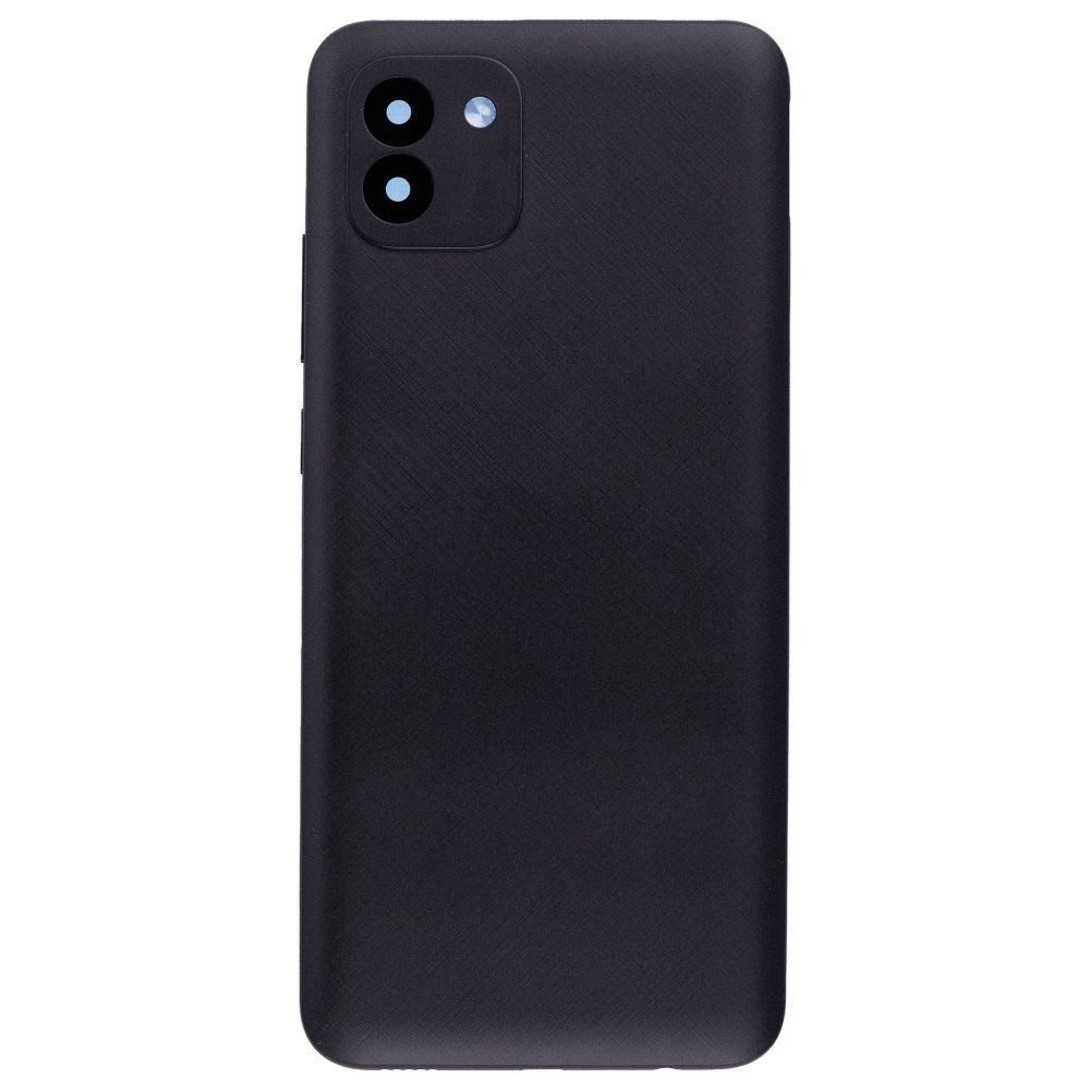 Задняя крышка для Samsung A035 Galaxy A03 (черный) (в сборе со стеклом камеры)