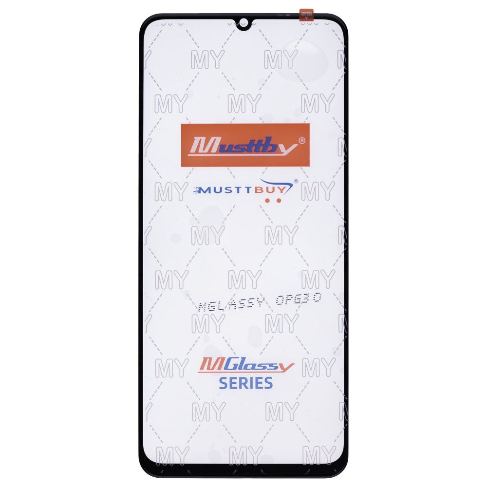 Стекло модуля для Realme C51 (RMX3830) / C53 (RMX3760) / C61 (RMX3930) / C63 4G (RMX3939) / Note 50 (RMX3834) и др. + OCA (черный) (Musttby)