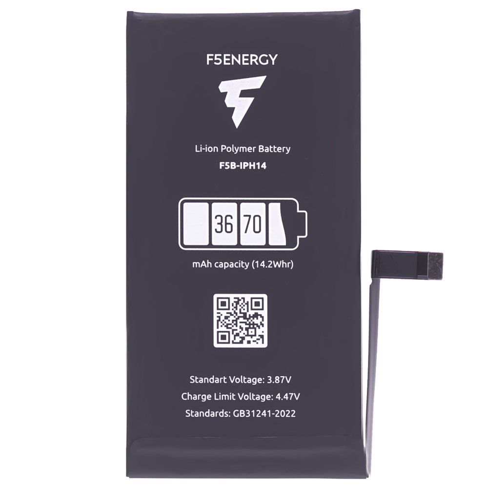 Аккумулятор для Apple iPhone 14 (F5ENERGY) (усиленный) (3670 мАч) (SPECIAL EDITION) + двухсторонний скотч