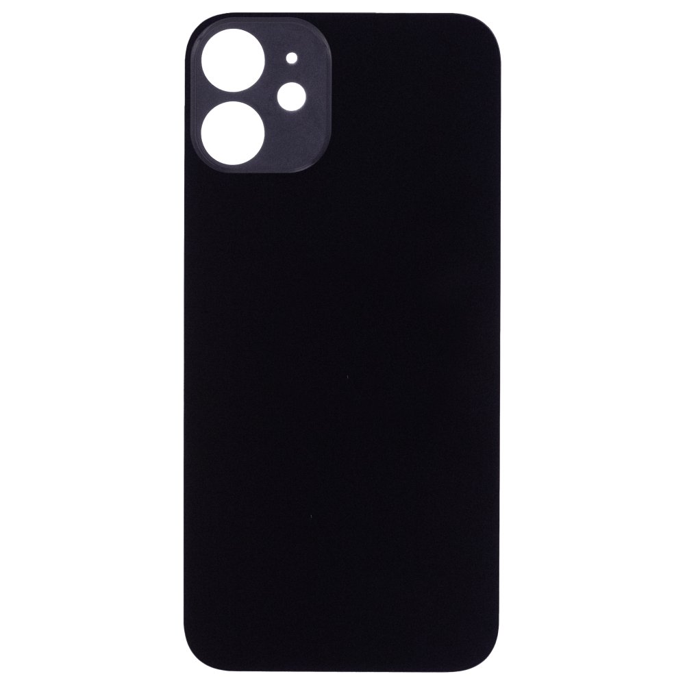 Задняя крышка для Apple iPhone 12 mini (черный) (с широким отверстием) (Premium)