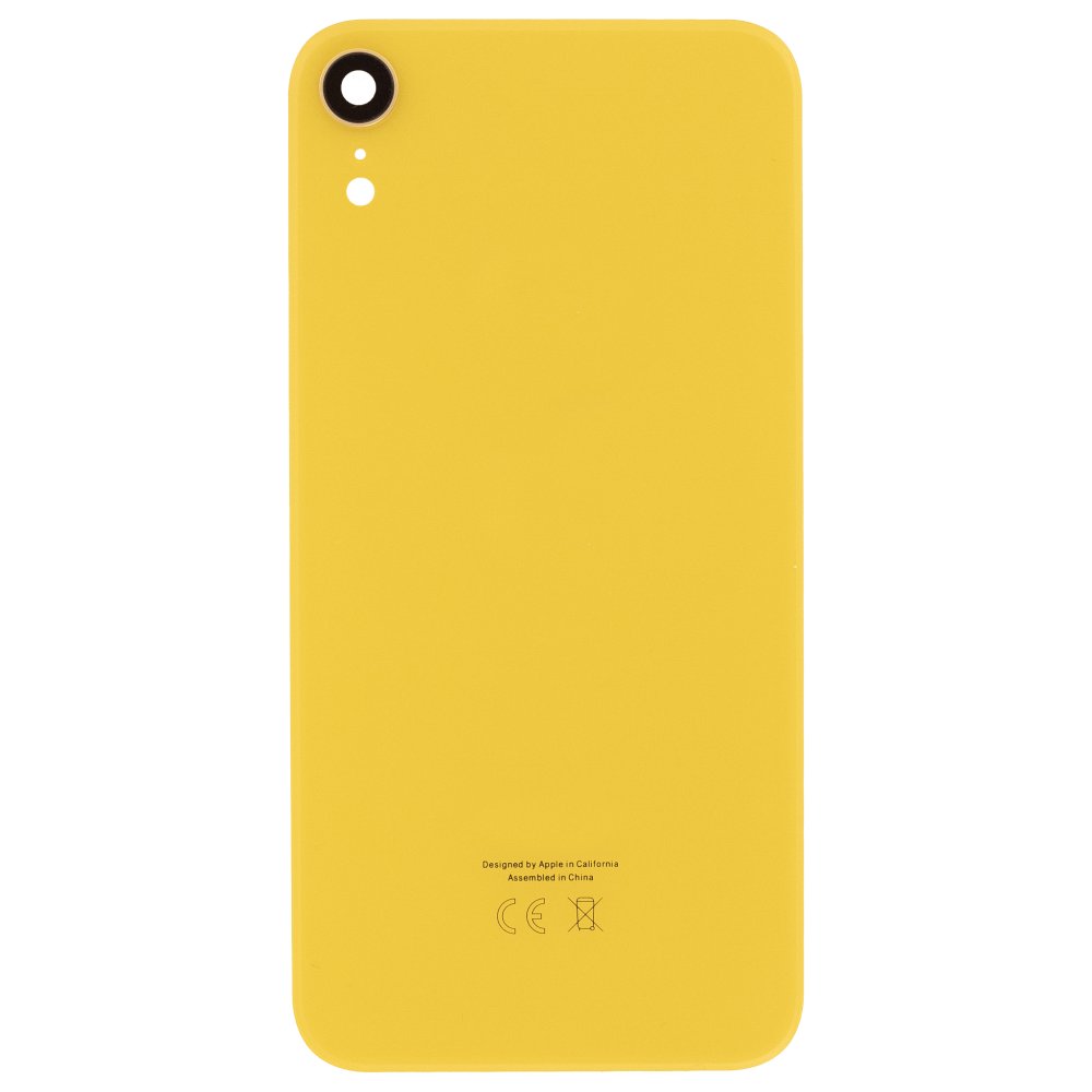 Задняя крышка для Apple iPhone Xr (желтый) (в сборе со стеклом камеры) (Premium)