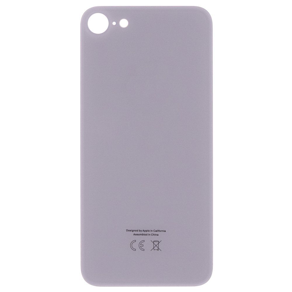 Задняя крышка для Apple iPhone 8 (белый) (с широким отверстием) (Premium)