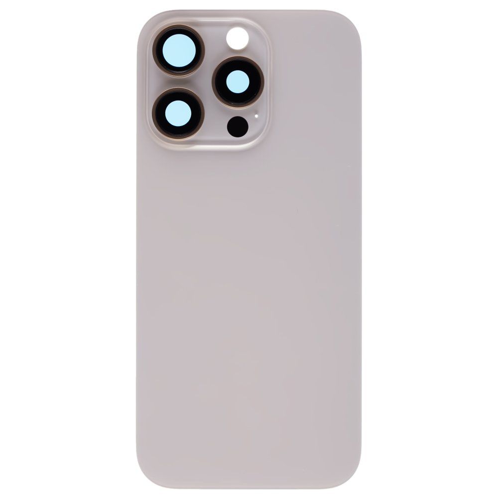 Задняя крышка для Apple iPhone 16 Pro (золотистый) (в сборе со стеклом камеры) (Premium)