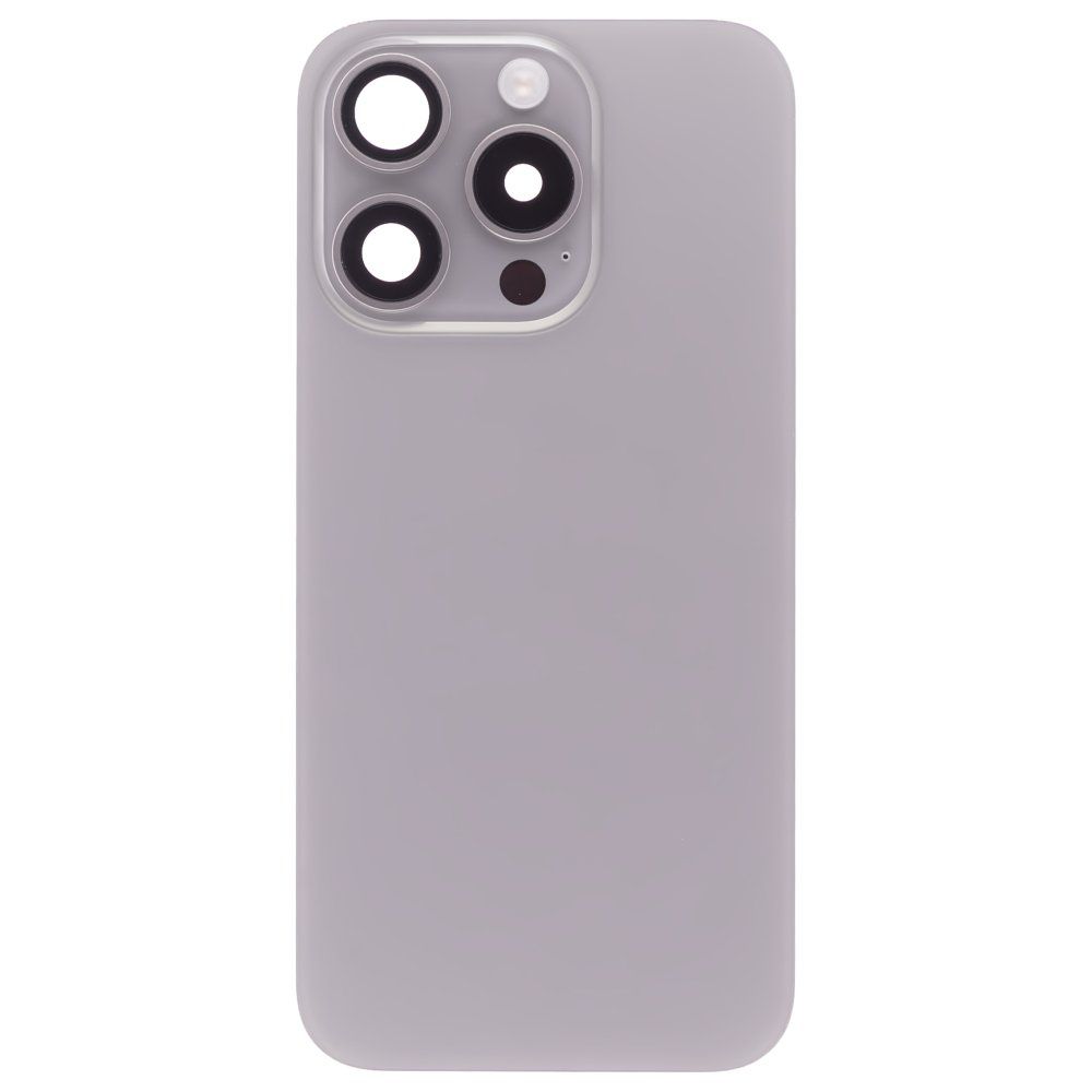 Задняя крышка для Apple iPhone 15 Pro (титановый) (в сборе) (ORIG100) (Снятый) (возможен дефект ЛКП)