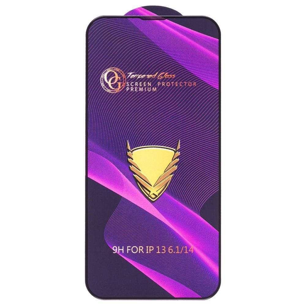 Защитное стекло OG Glass (3 в 1) для Apple iPhone 14 / iPhone 16E (черный)