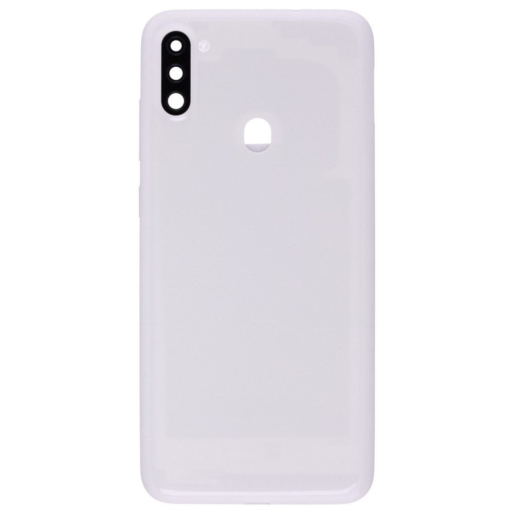 Задняя крышка для Samsung A115 Galaxy A11 (белый) (в сборе со стеклом камеры)