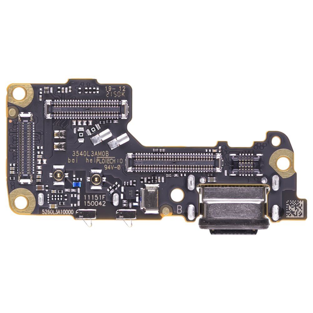 Нижняя плата для Xiaomi 12 (2201123G) / 12X (2112123AG) с комп. + разъем зарядки + микрофон + разъем SIM (ORIG100)