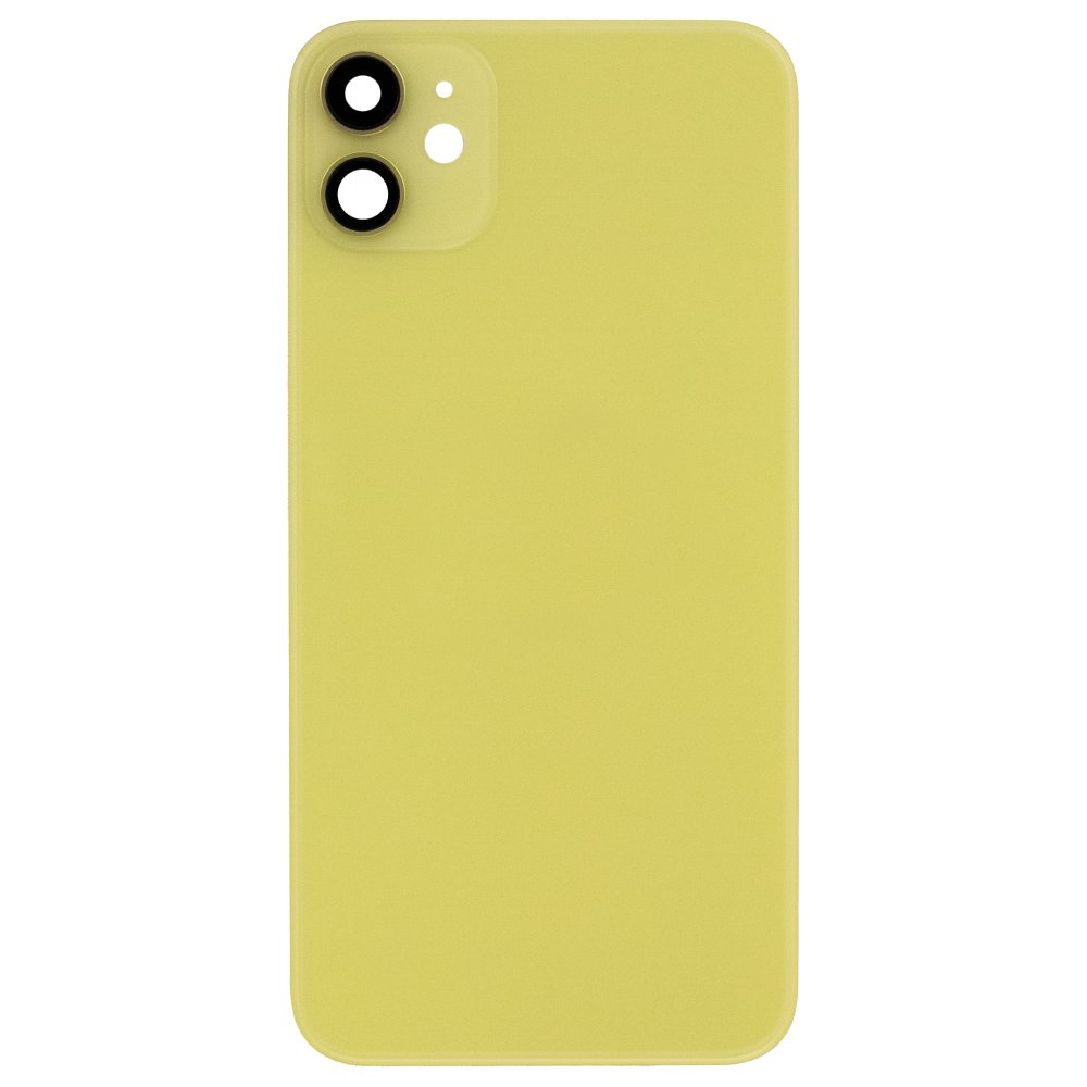 Задняя крышка для Apple iPhone 11 (желтый) (в сборе со стеклом камеры) (Premium)
