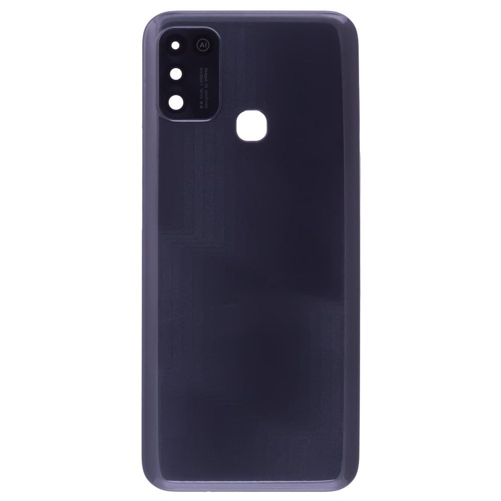 Задняя крышка для Infinix Hot 11 Play (черный) (в сборе со стеклом камеры)