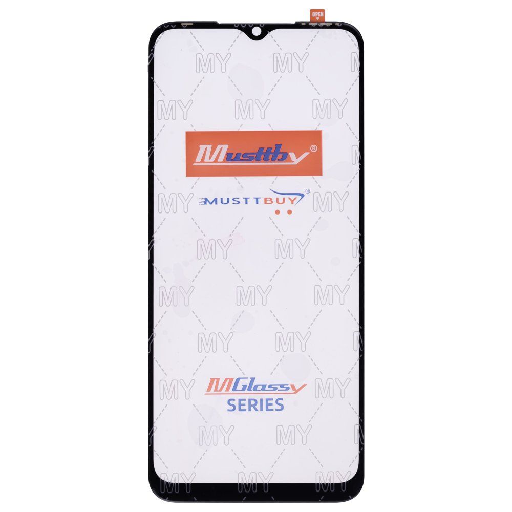 Стекло модуля для Infinix Hot 11 (X689F) (черный) + OCA (черный) (Musttby) (Premium)