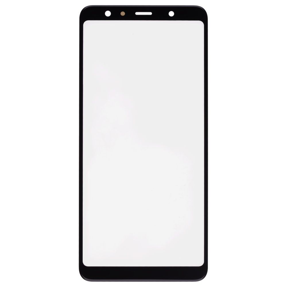 Стекло модуля для Samsung A750 Galaxy A7 (2018) + OCA (черный) (Premium)
