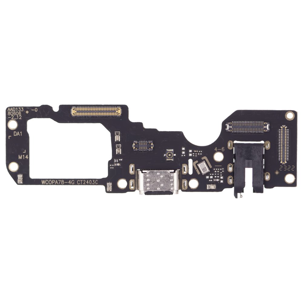 Нижняя плата для OPPO A78 4G (CPH2565) с комп. + разъем зарядки + микрофон
