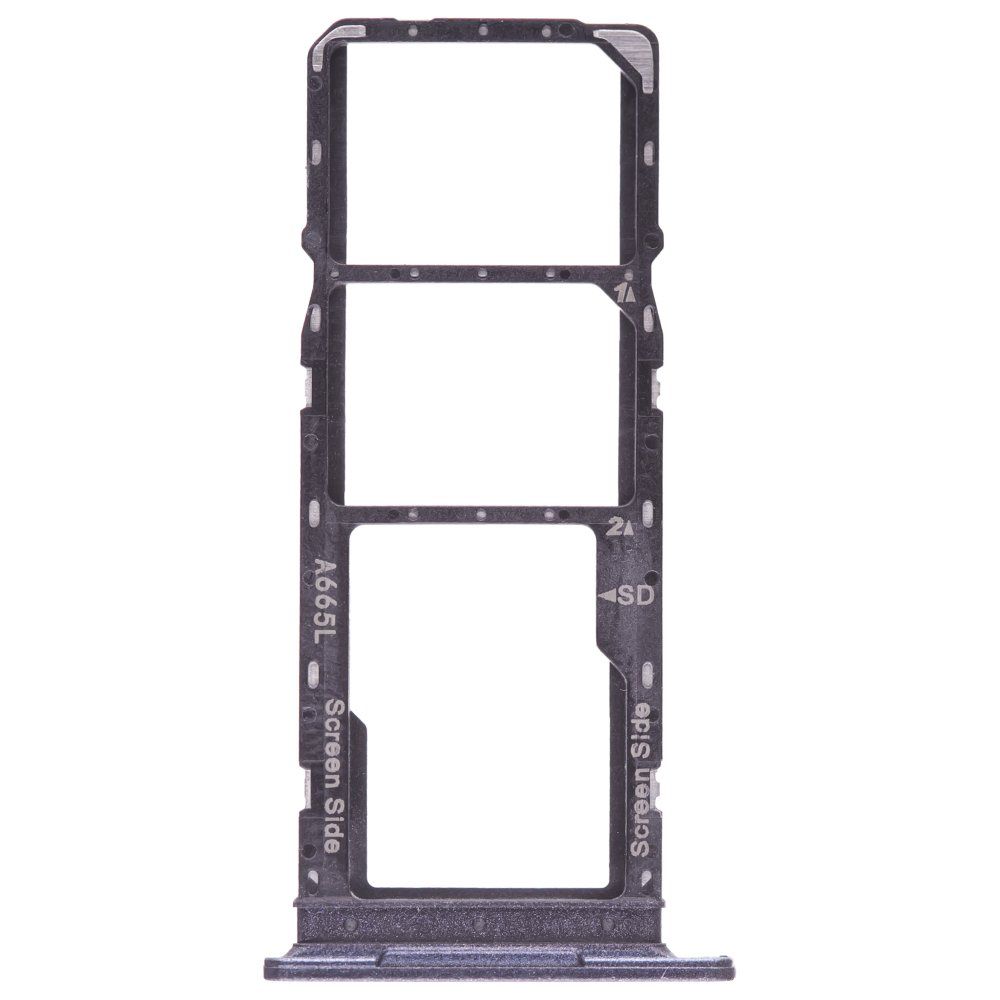 Держатель сим-карты для Itel A70 (A665L) (черный)