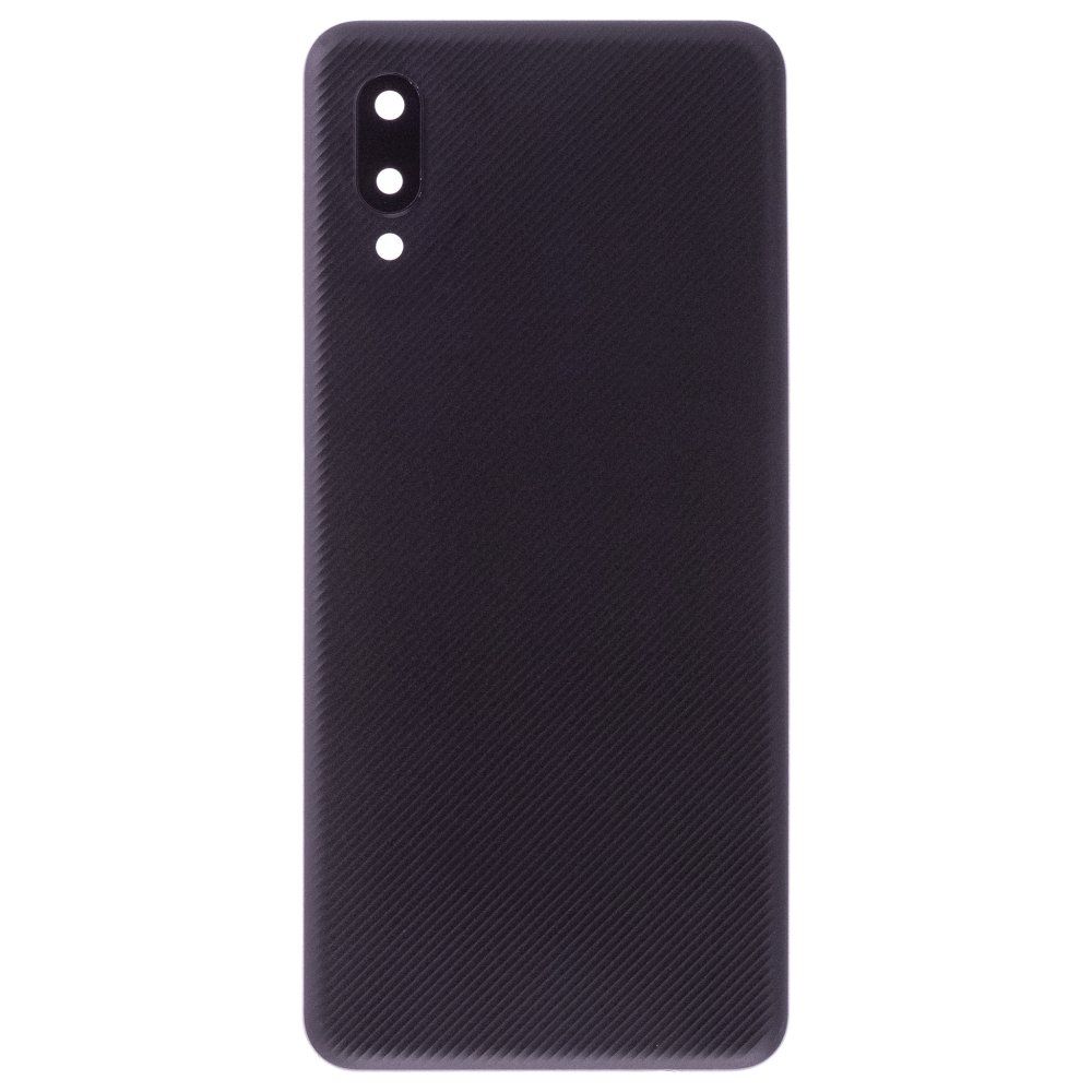Задняя крышка для Samsung A022 Galaxy A02 (черный) (в сборе со стеклом камеры)