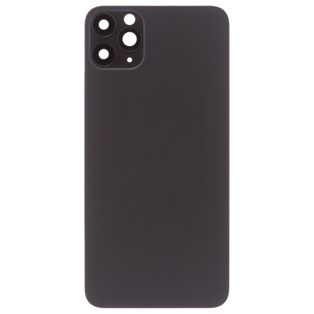 Задняя крышка для Apple iPhone 11 Pro Max (серый) (в сборе со стеклом камеры) (Premium)