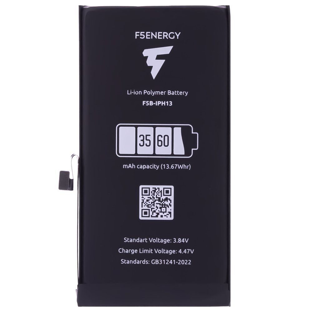Аккумулятор для Apple iPhone 13 (F5ENERGY) (усиленный) (3560 мАч) (SPECIAL EDITION) + двухсторонний скотч