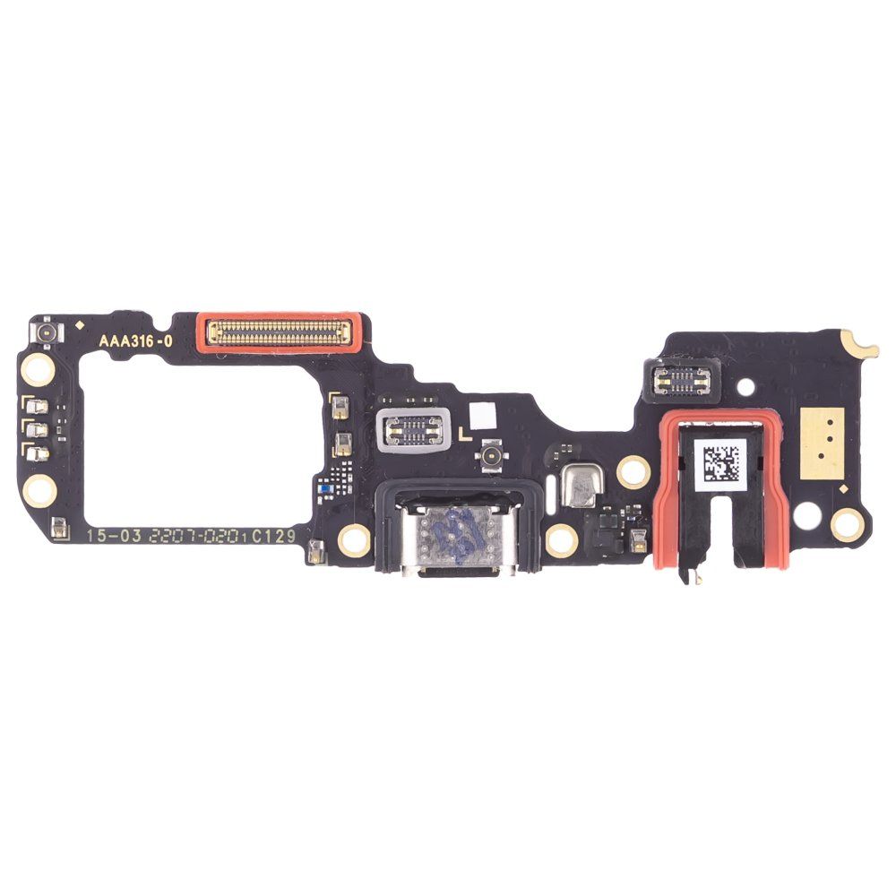 Нижняя плата для OPPO Reno 4 Lite (CPH2125) / Reno 5 Lite (CPH2205) с комп. + разъем зарядки + микрофон (ORIG100)