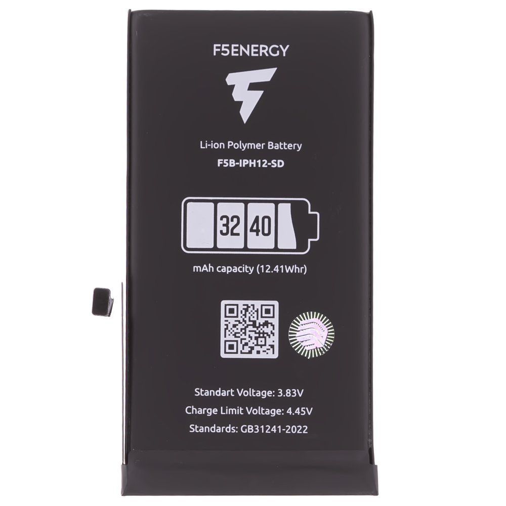 Аккумулятор для Apple iPhone 12 / iPhone 12 Pro (F5ENERGY) (усиленный) (3240 мАч) (SPECIAL EDITION) (с верификацией) + двухсторонний скотч