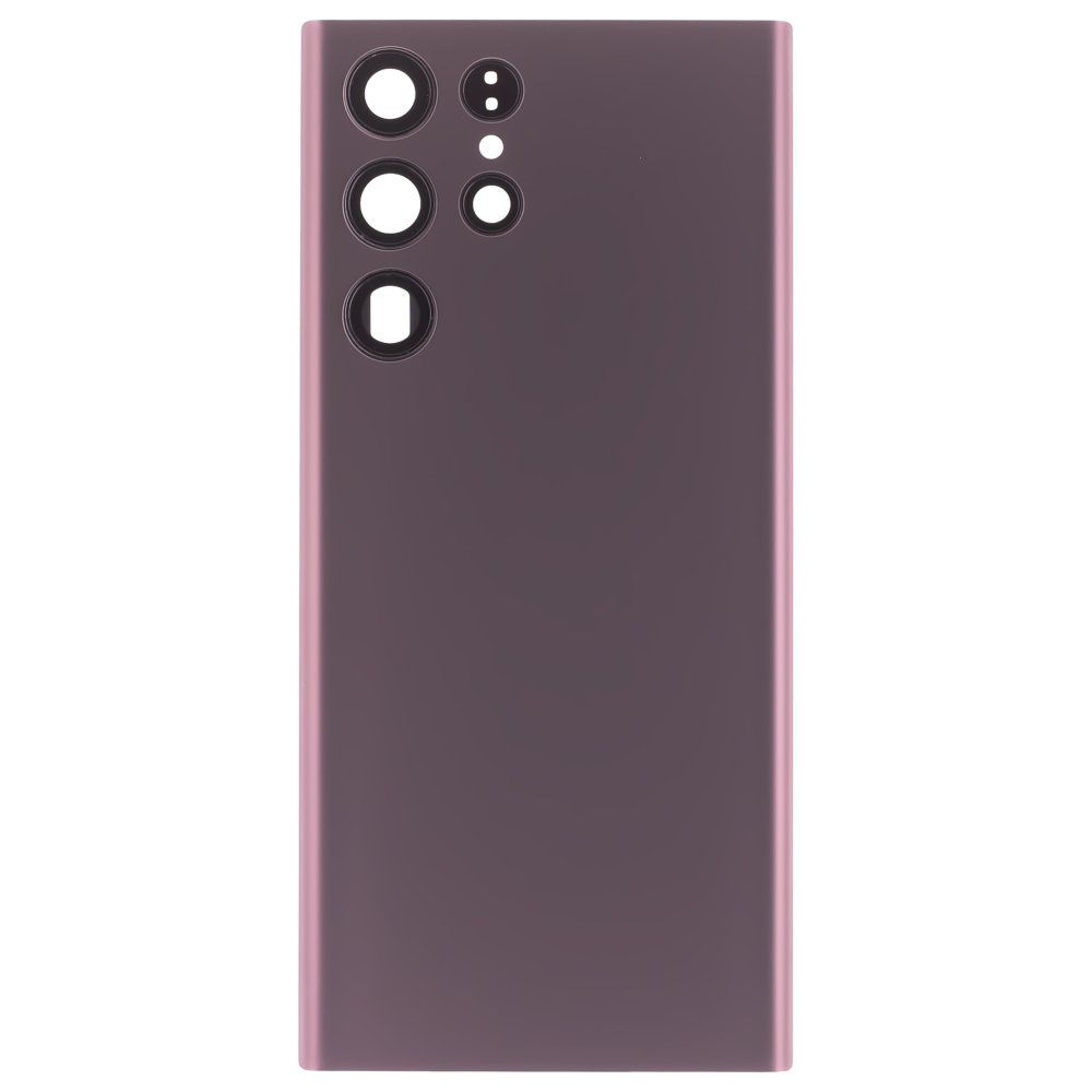 Задняя крышка для Samsung S908 Galaxy S22 Ultra (бордовый) (в сборе со стеклом камеры)
