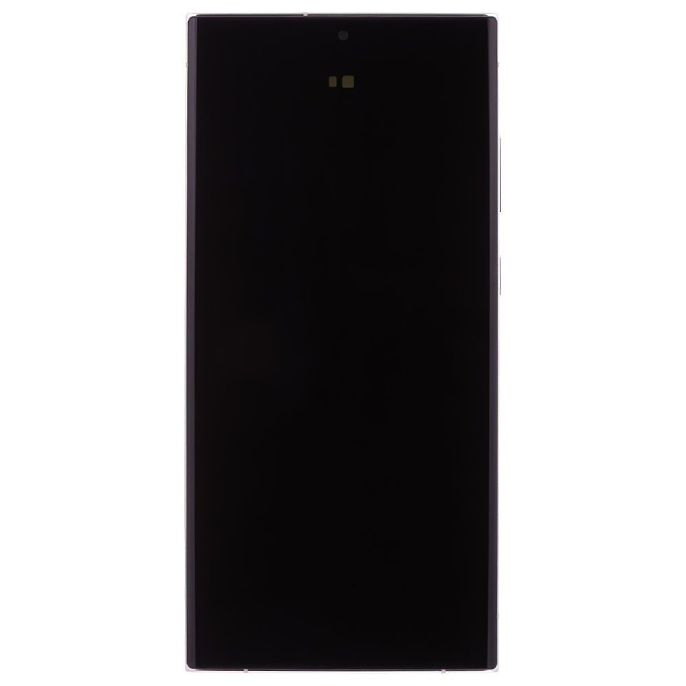 Дисплей для Samsung S918 Galaxy S23 Ultra + тачскрин (серебристый) (в рамке) (ORIG100) (возможен дефект ЛКП)