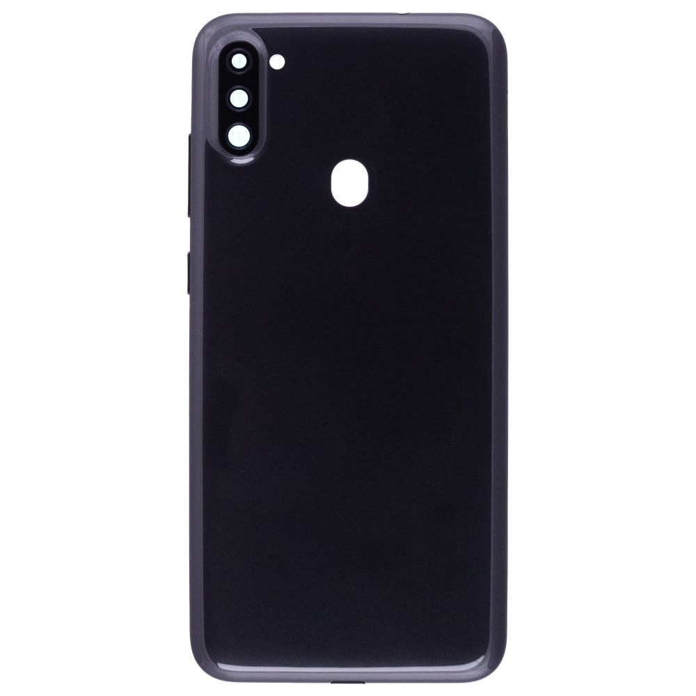 Задняя крышка для Samsung A115 Galaxy A11 (черный) (в сборе со стеклом камеры)
