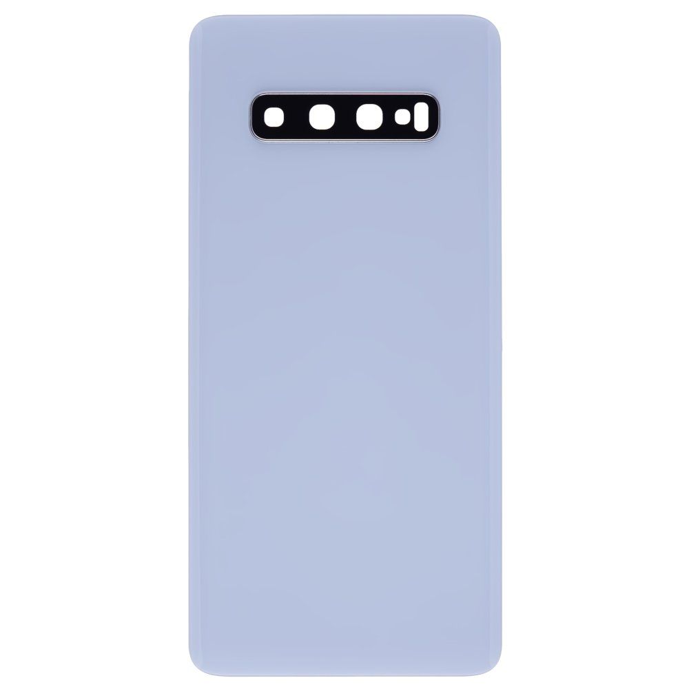Задняя крышка для Samsung G975 Galaxy S10+ (белый) (в сборе со стеклом камеры)