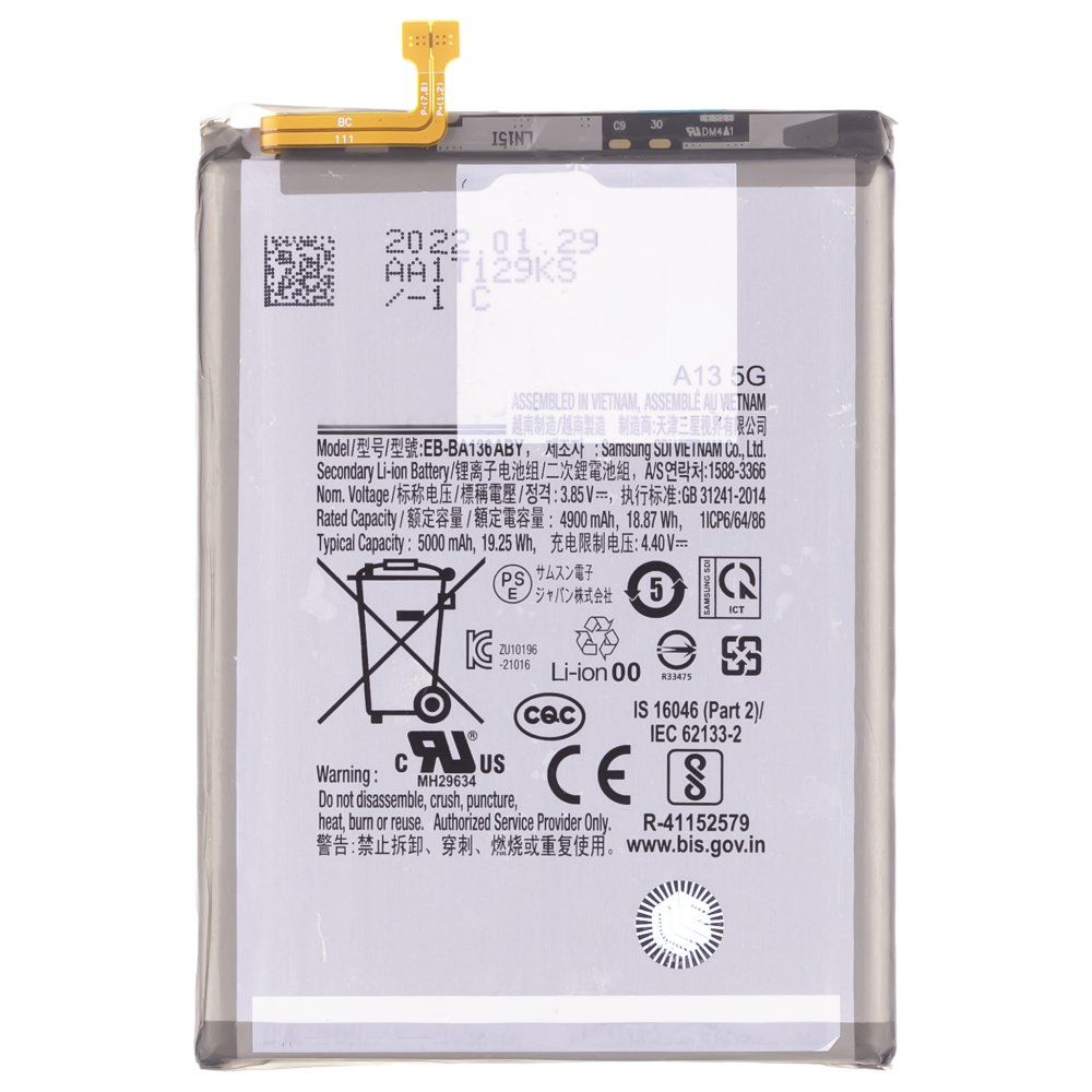 Аккумулятор для Samsung A136 Galaxy A13 5G (EB-BA136ABY) (ORIG100) (SP)