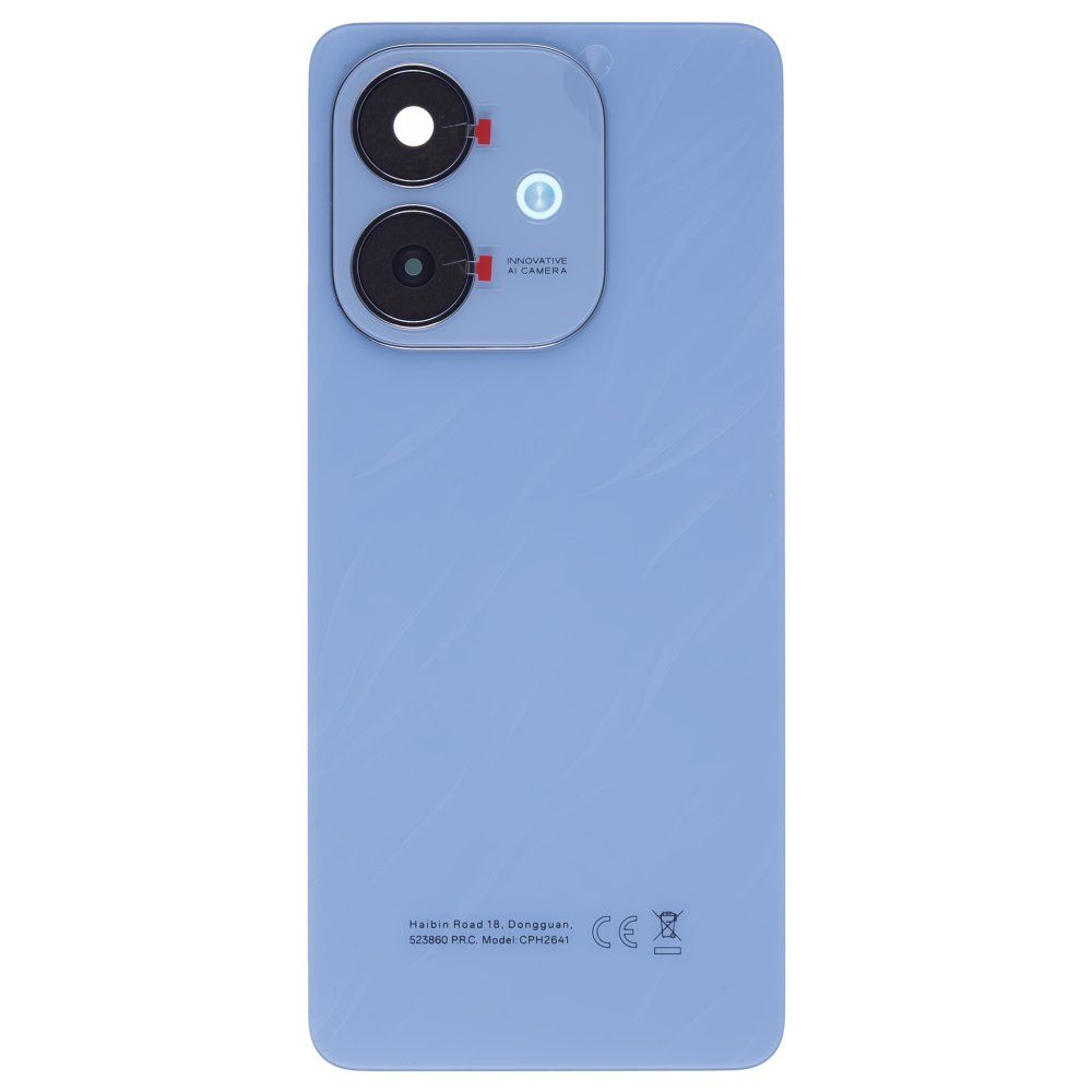 Задняя крышка для OPPO A3x (CPH2641) (голубой) (в сборе со стеклом камеры)